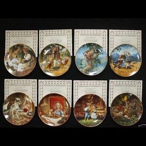 Knowles Fairytales 8 Set COMPLETE SET Plates